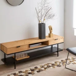 Made in Meubles Meuble Tv<Meuble TV en bois de sapin Enola