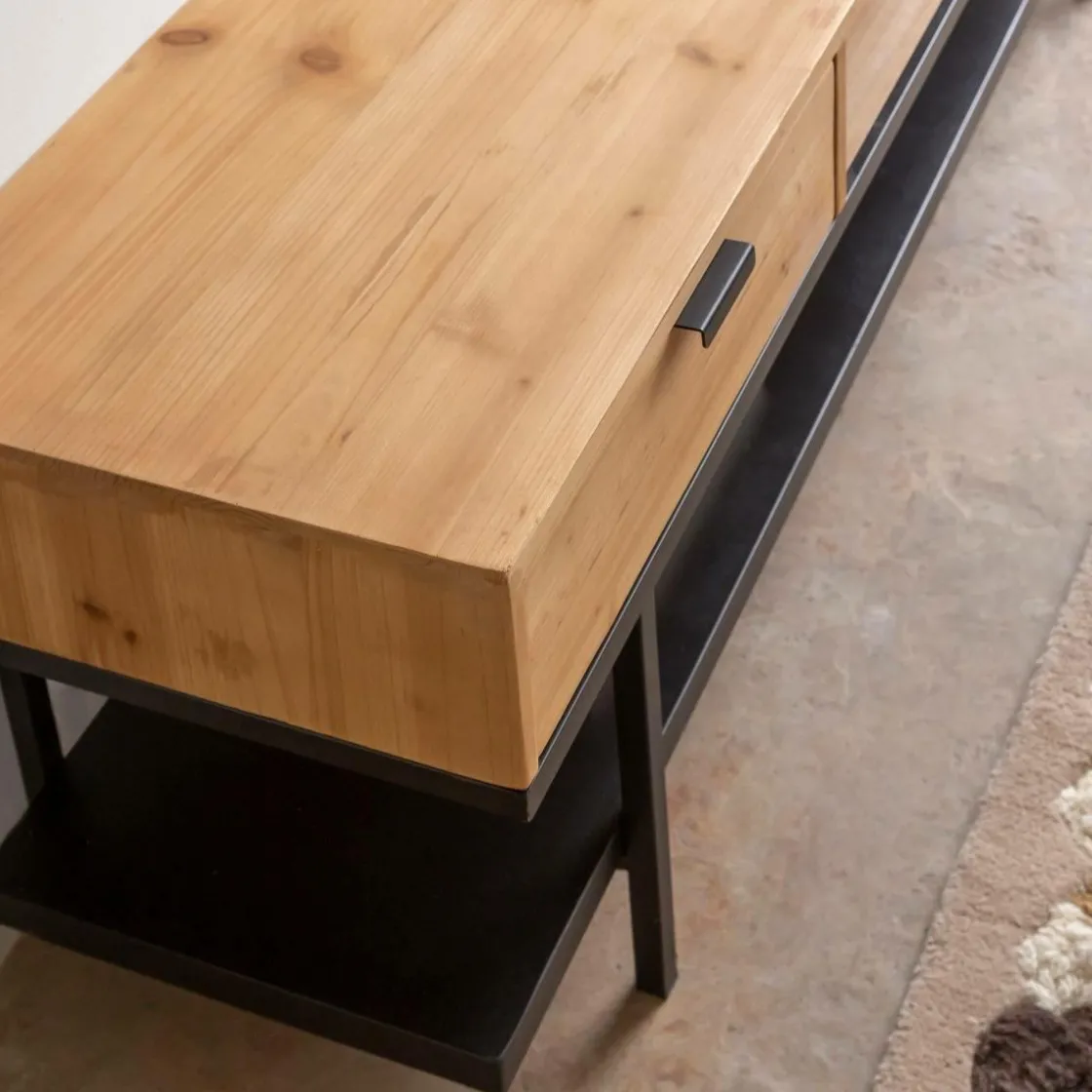 Made in Meubles Meuble Tv<Meuble TV en bois de sapin Enola