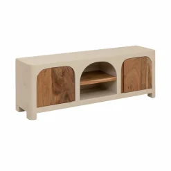 Made in Meubles Meuble Tv<Meuble TV en bois effet béton et bois d'acacia Dalva