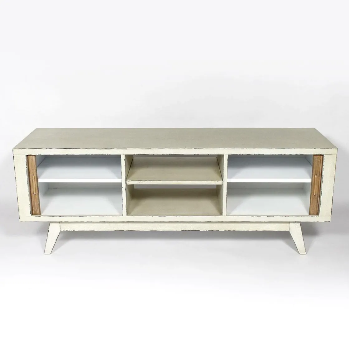 Made in Meubles Meuble Tv<Meuble TV en bois effet patiné Clémentine