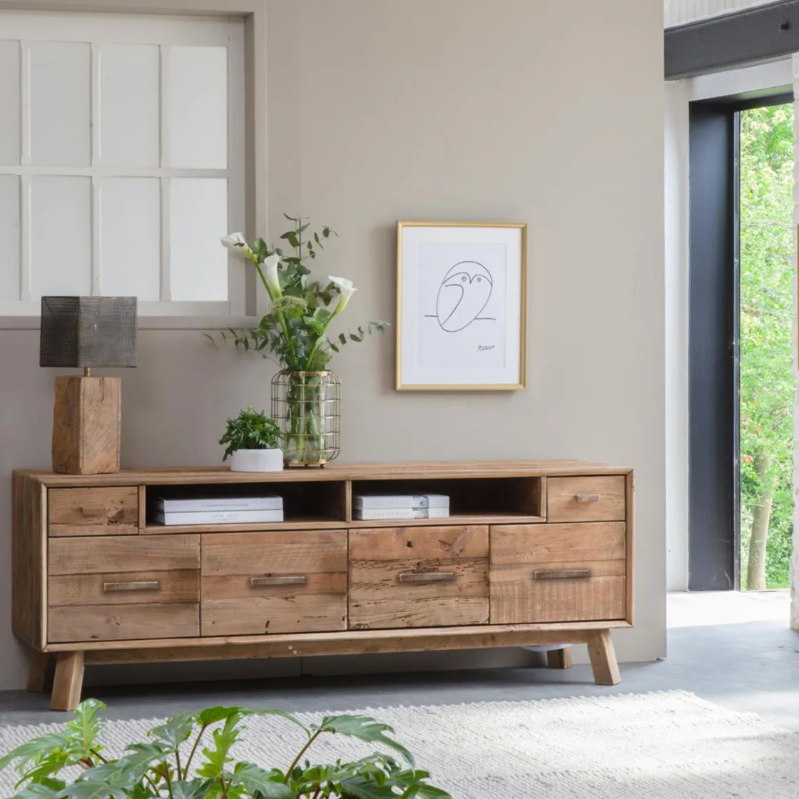 Made in Meubles Meuble Tv<Meuble TV en bois recyclé 180 cm Blaise