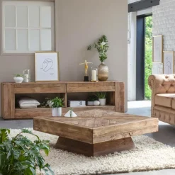 Made in Meubles Meuble Tv<Meuble TV en bois recyclé 210 cm Blaise