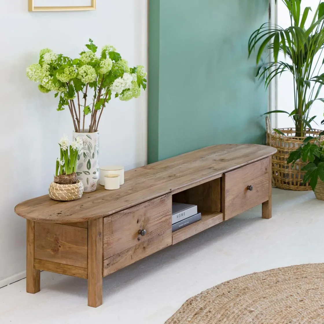 Made in Meubles Meuble Tv<Meuble tv en bois recyclé 185 cm Blaise