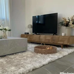 Made in Meubles Meuble Tv<Meuble TV en chêne massif Plume