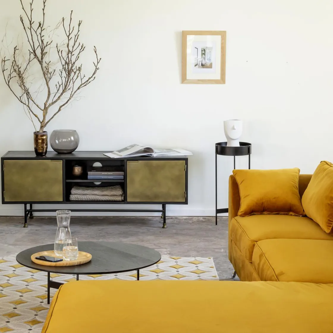 Made in Meubles Meuble Tv<Meuble TV en laiton et métal Janelle