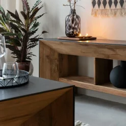 Made in Meubles Meuble Tv<Meuble TV en pin recyclé Constance