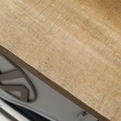 Made in Meubles Meuble Tv<Meuble TV noir avec plateau en bois de manguier Combi