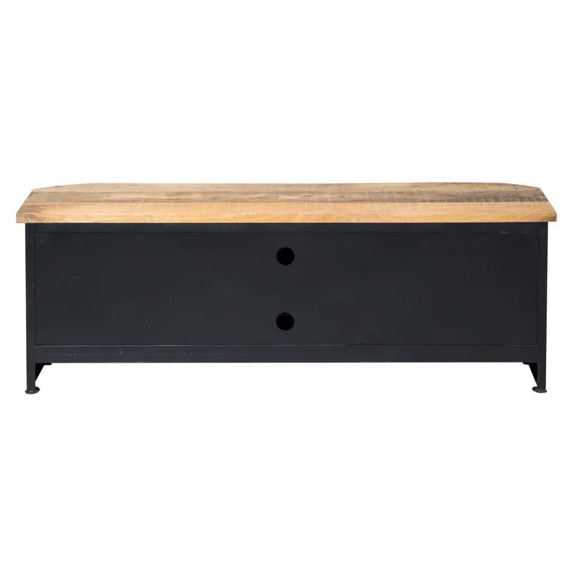 Made in Meubles Meuble Tv<Meuble TV noir avec plateau en bois de manguier Combi