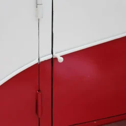 Made in Meubles Meuble Tv<Meuble TV rouge avec plateau en bois de manguier Combi