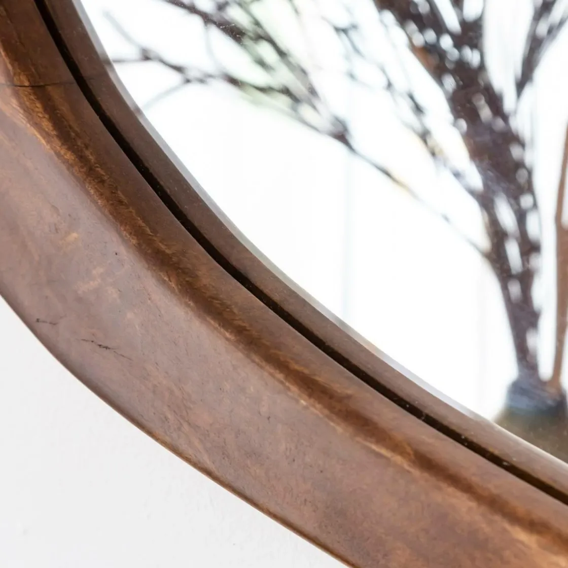Made in Meubles Miroir|Décoration<Miroir abstrait en bois de manguier foncé Marley