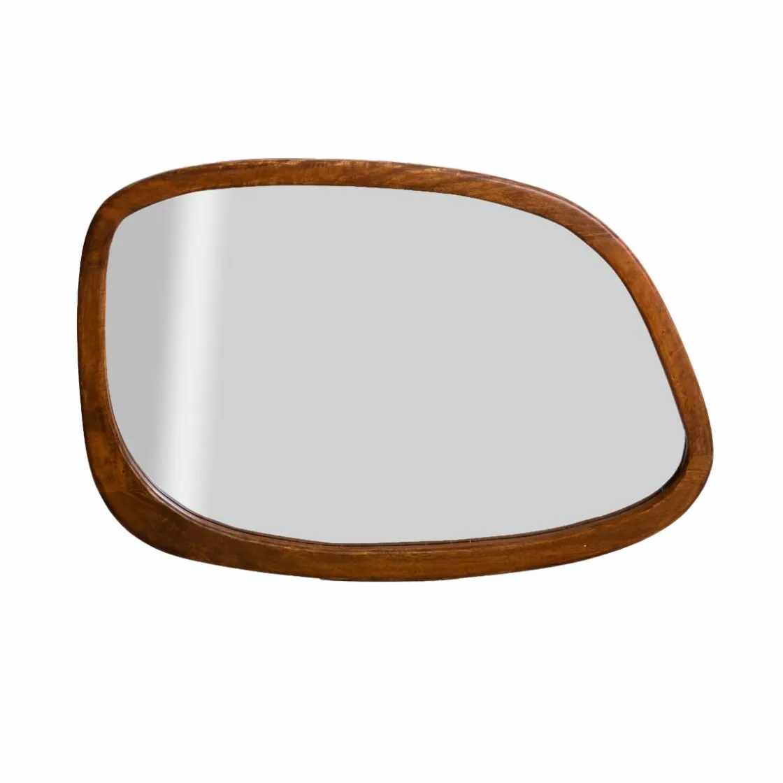 Made in Meubles Miroir|Décoration<Miroir abstrait en bois de manguier foncé Marley