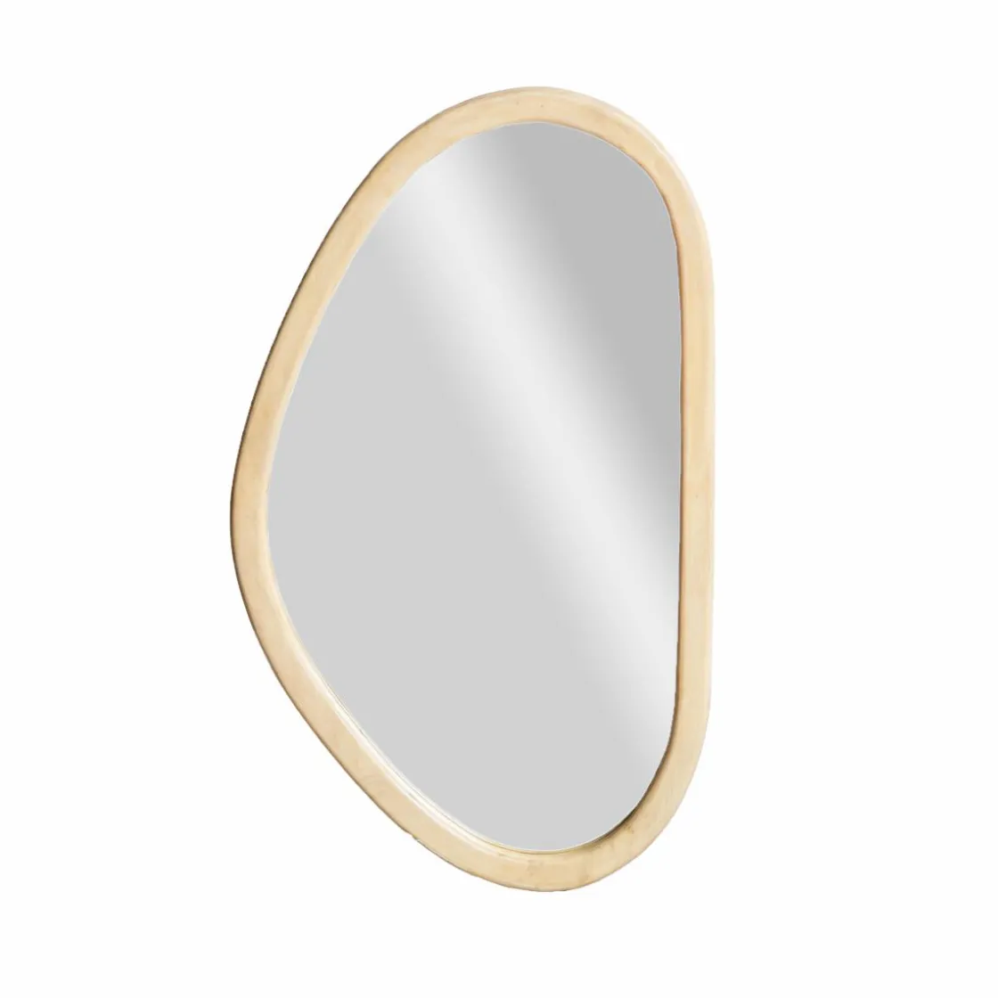 Made in Meubles Miroir|Décoration<Miroir abstrait en bois de manguier clair Marley