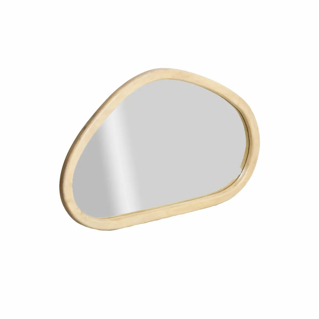 Made in Meubles Miroir|Décoration<Miroir abstrait en bois de manguier clair Marley