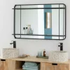 Made in Meubles Miroir|Décoration<Miroir avec étagère en bois et métal Jill