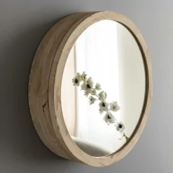 Made in Meubles Miroir<Miroir avec étagères en bois de manguier clair Juliet