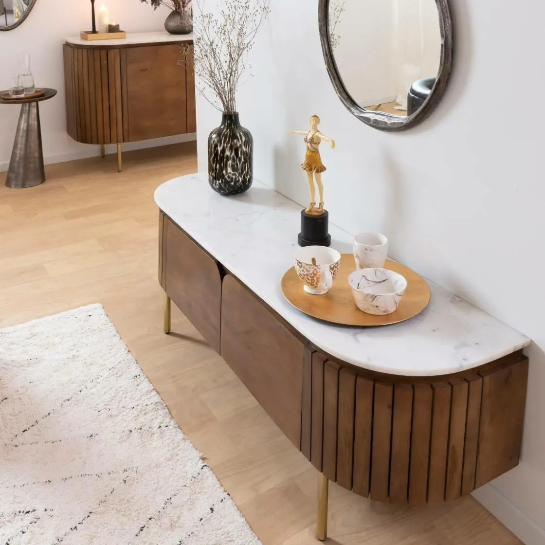 Made in Meubles Miroir|Décoration<Miroir en aluminium petit modèle Beryl