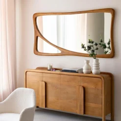 Made in Meubles Miroir|Décoration<Miroir mural organique en bois de manguier Marley