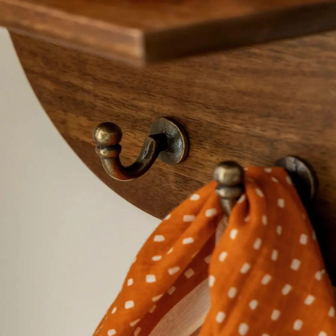 Made in Meubles Miroir|Décoration<Miroir ovale en bois de manguier foncé Remick