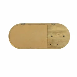 Made in Meubles Miroir|Décoration<Miroir ovale en bois de manguier clair Juliet