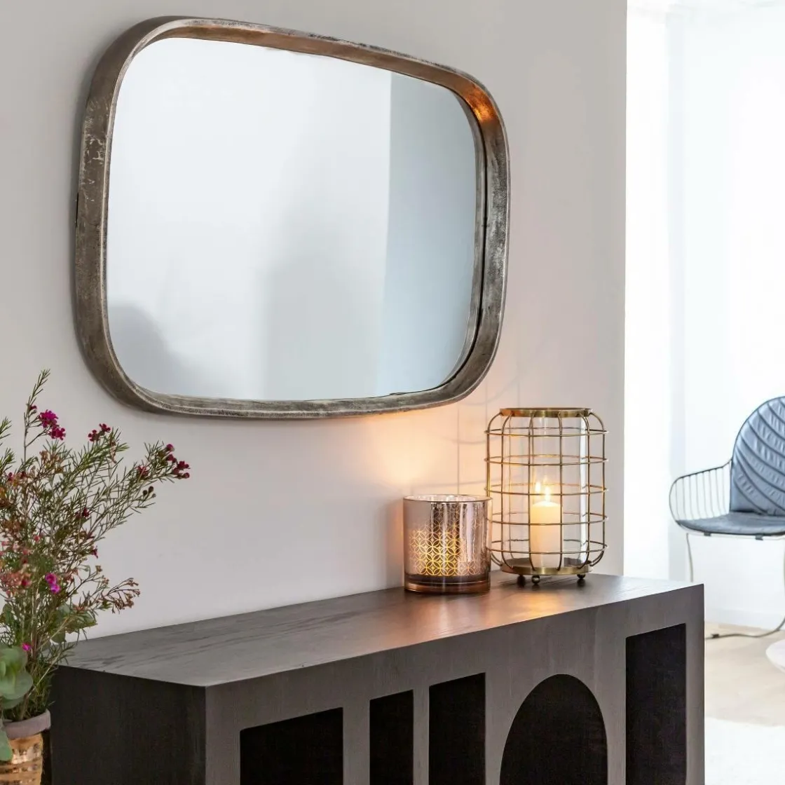 Made in Meubles Miroir|Décoration<Miroir rectangle en aluminium Beryl