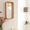Made in Meubles Miroir|Décoration<Miroir rectangulaire en bois de manguier Domi