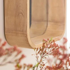 Made in Meubles Miroir|Décoration<Miroir rectangulaire en bois de manguier Domi