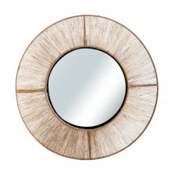 Made in Meubles Miroir|Décoration<Miroir rond en métal et jute Adda