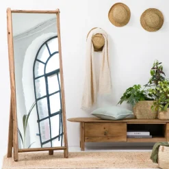 Made in Meubles Miroir|Décoration<Miroir sur pied en bois recyclé Blaise
