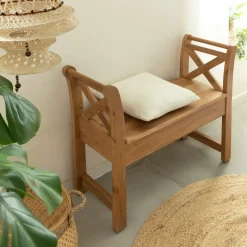 Made in Meubles Banc<Petit banc en bois d'acacia Isolde