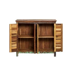 Made in Meubles Buffet<Petit buffet à  lattes en bois coloré Ethnik