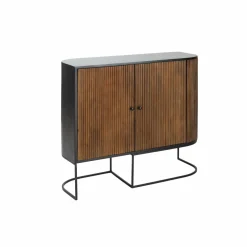 Made in Meubles Buffet<Petit buffet arrondi en bois de manguier et métal Ysé