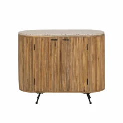 Made in Meubles Buffet<Petit buffet en bois de manguier et terrazzo Ambrine