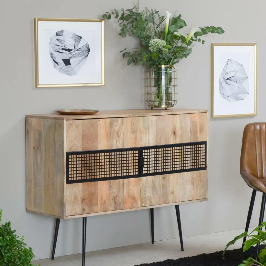 Made in Meubles Buffet<Petit buffet en bois de manguier Jasmin