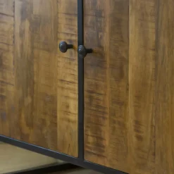 Made in Meubles Buffet<Petit buffet en métal et bois de manguier Marcel