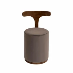 Made in Meubles Fauteuil<Petit fauteuil gris en manguier Adonis