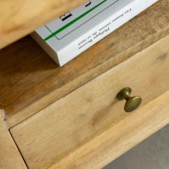 Made in Meubles Meuble Tv<Petit meuble TV arrondi en bois de manguier Maëva