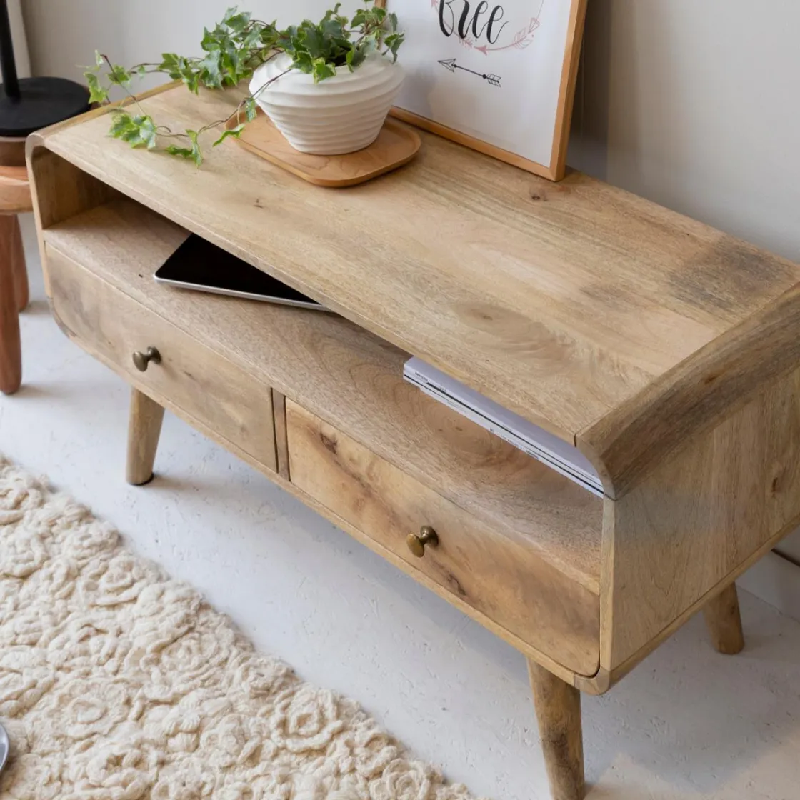 Made in Meubles Meuble Tv<Petit meuble TV en bois de manguier Maëva