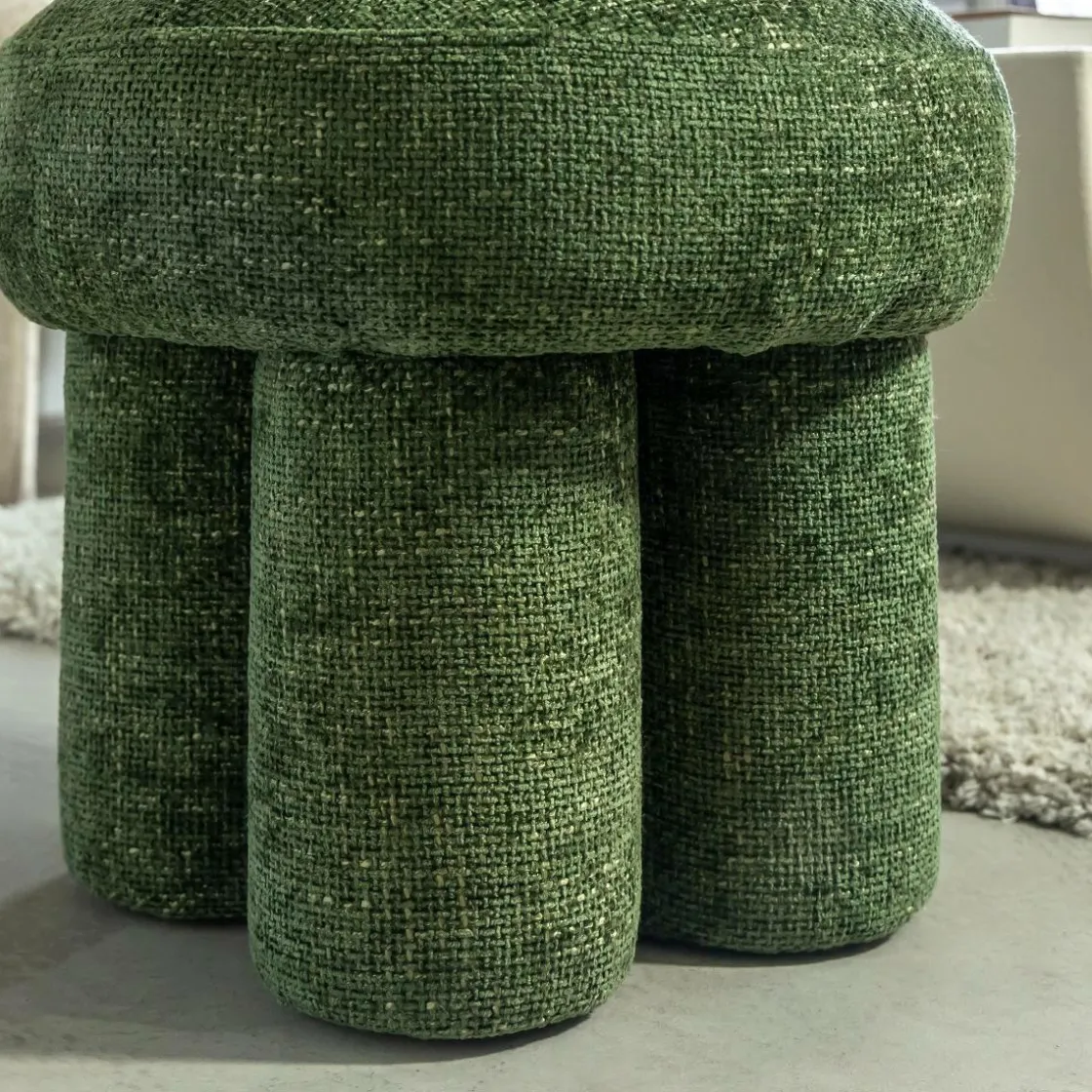 Made in Meubles Tabouret<Petit tabouret en tissu Toby