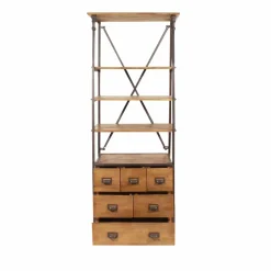 Made in Meubles Bibliothèque<Petite bibliothèque en métal et bois de manguier Marcel