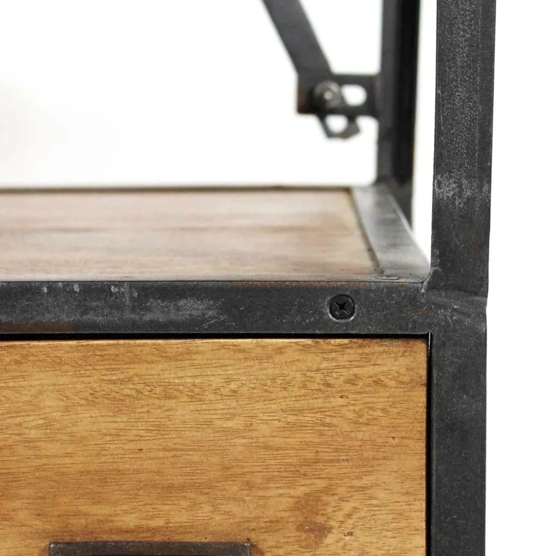 Made in Meubles Bibliothèque<Petite bibliothèque en métal et bois de manguier Marcel