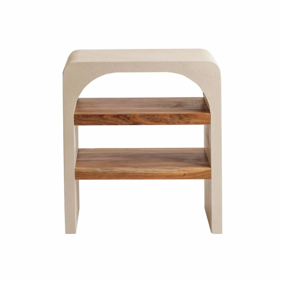 Made in Meubles Table Console<Petite console en bois effet béton et bois d'acacia Dalva