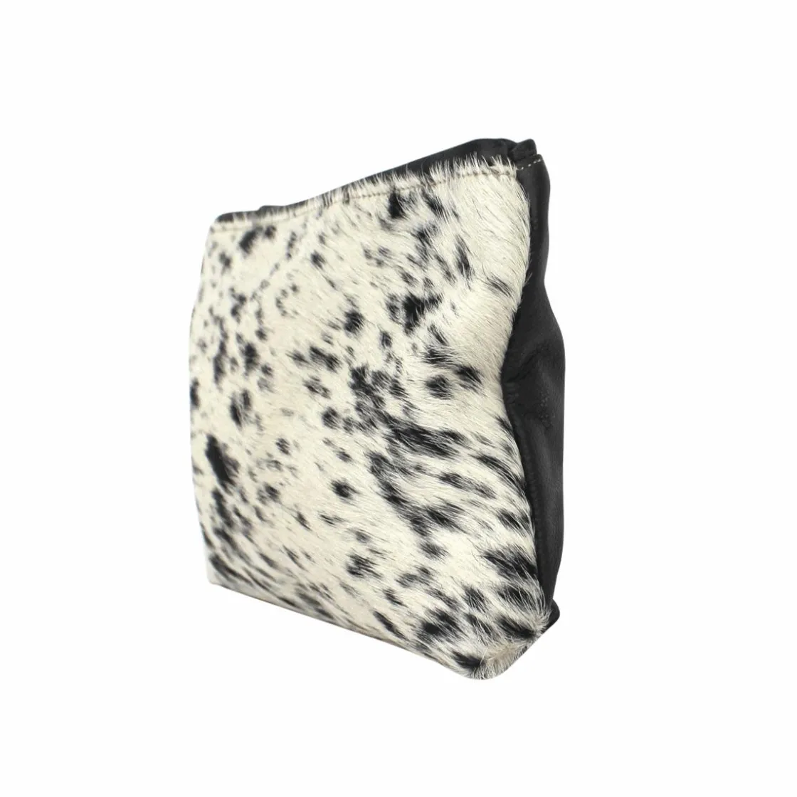 Made in Meubles Décoration<Pochette en cuir et peau de vache, noir et blanc