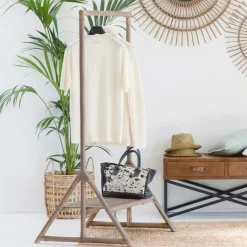 Made in Meubles Portant & Porte-Manteau<Portant en rotin avec planche Rattan