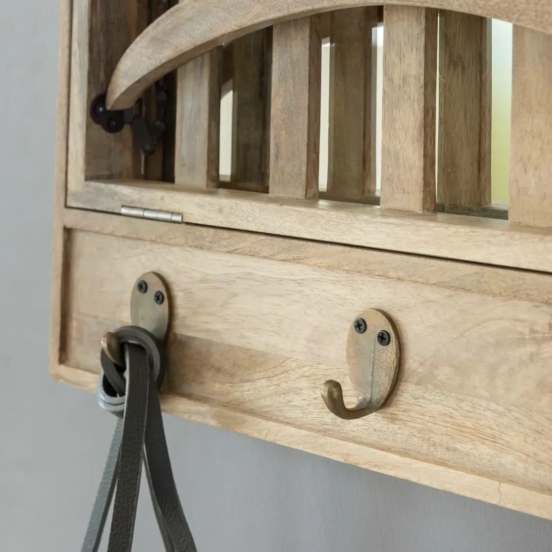 Made in Meubles Etagère|Portant & Porte-Manteau<Porte-manteau en bois de manguier avec miroir Marley