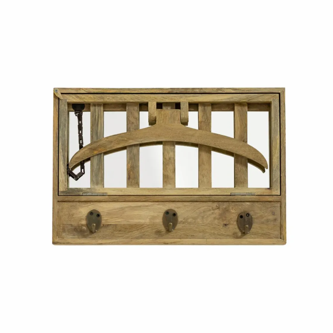 Made in Meubles Etagère|Portant & Porte-Manteau<Porte-manteau en bois de manguier avec miroir Marley