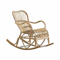 Made in Meubles Fauteuil<Rocking chair de jardin en rotin Rattan