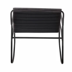 Made in Meubles Fauteuil<Rocking chair en cuir noir Sydney