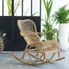 Made in Meubles Fauteuil<Rocking chair vintage en rotin Rattan