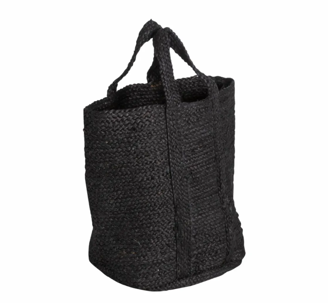 Made in Meubles Décoration<Sac à buches noir Marlon