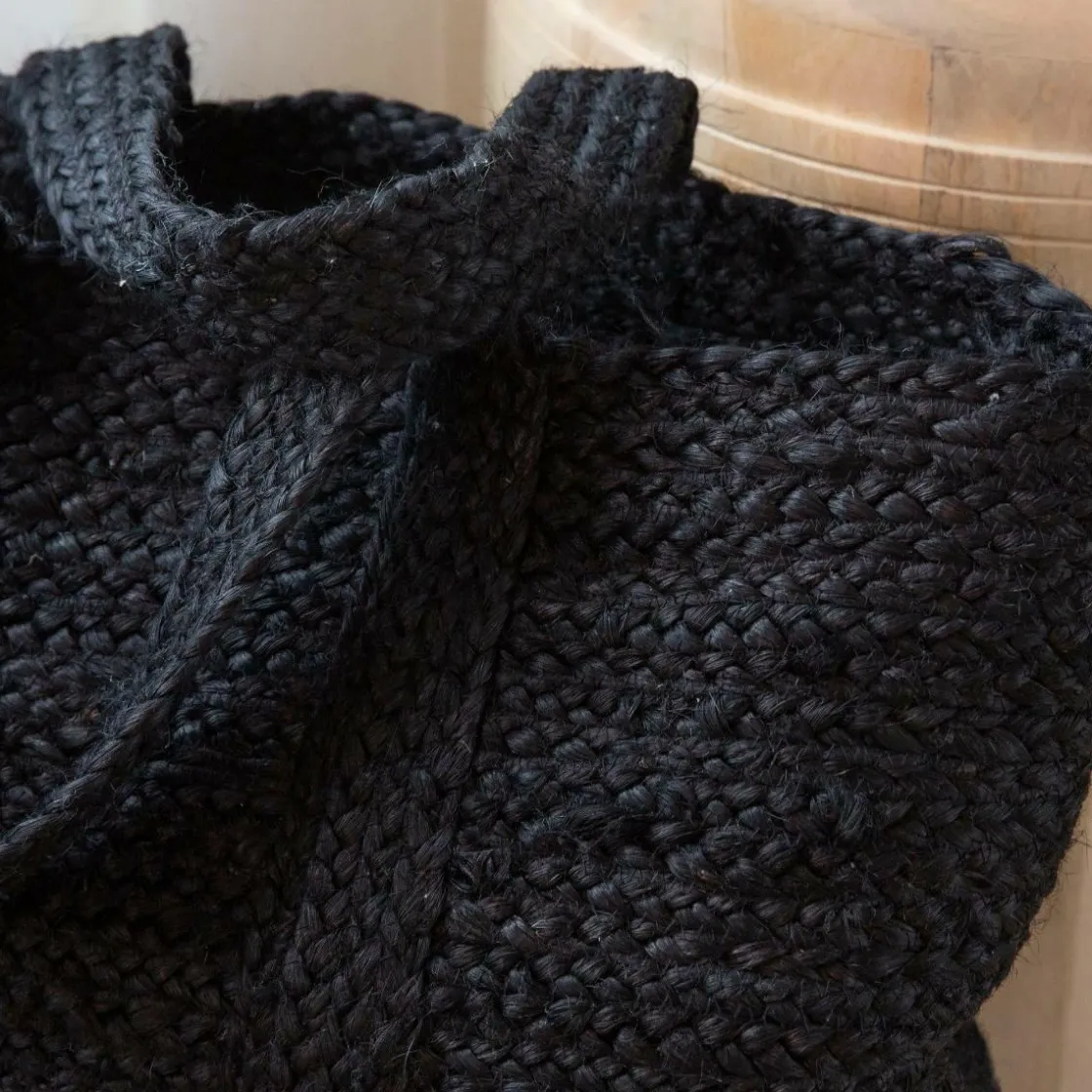 Made in Meubles Décoration<Sac à buches noir Marlon